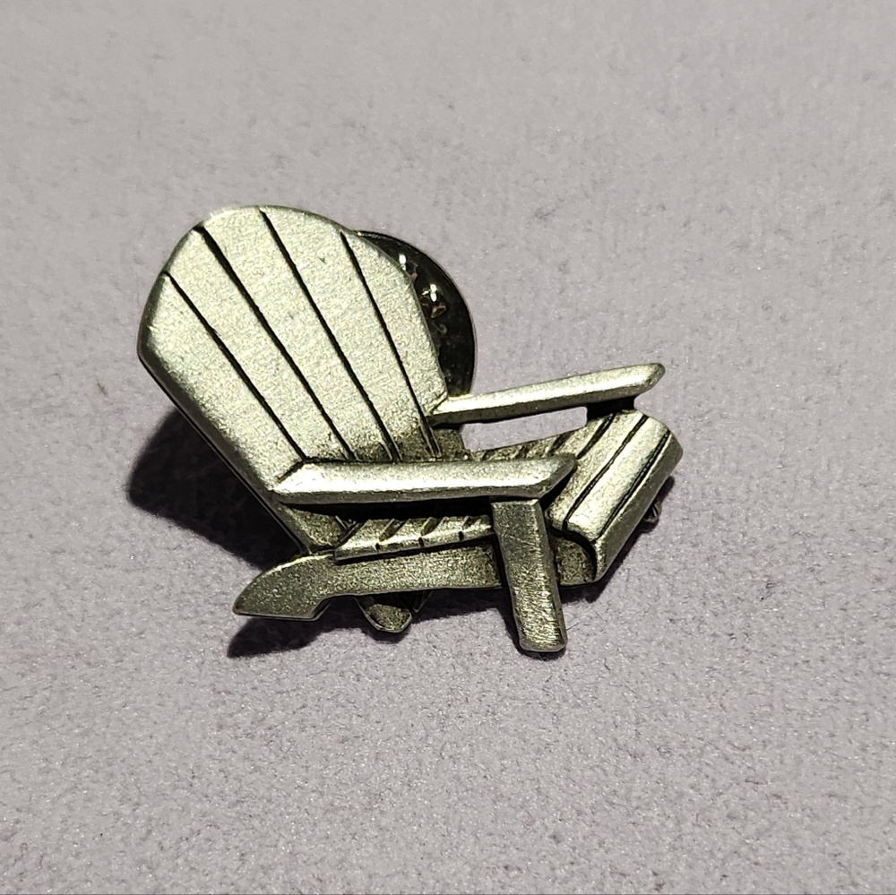 JJ Jonette Vintage Pewter Sun Chair Pin